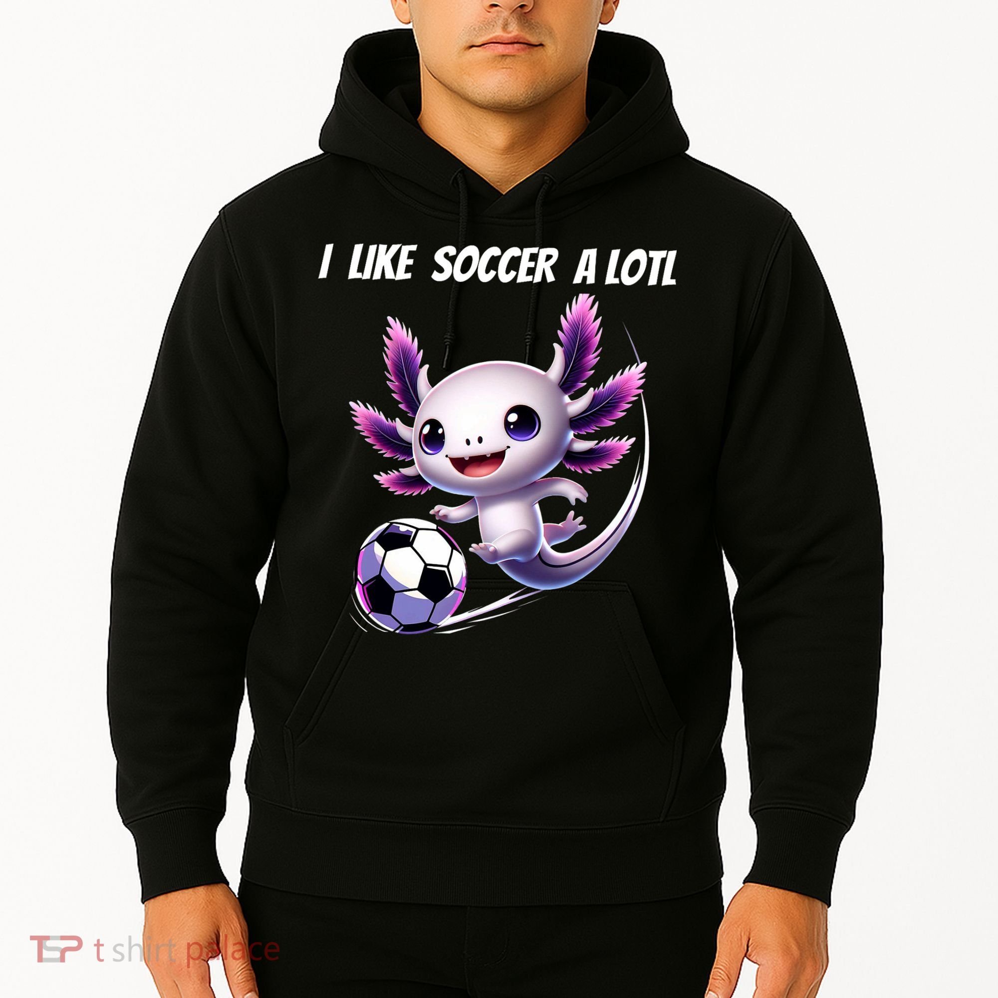 Axolotl Soccer Birthday Soccer Player Hoodie