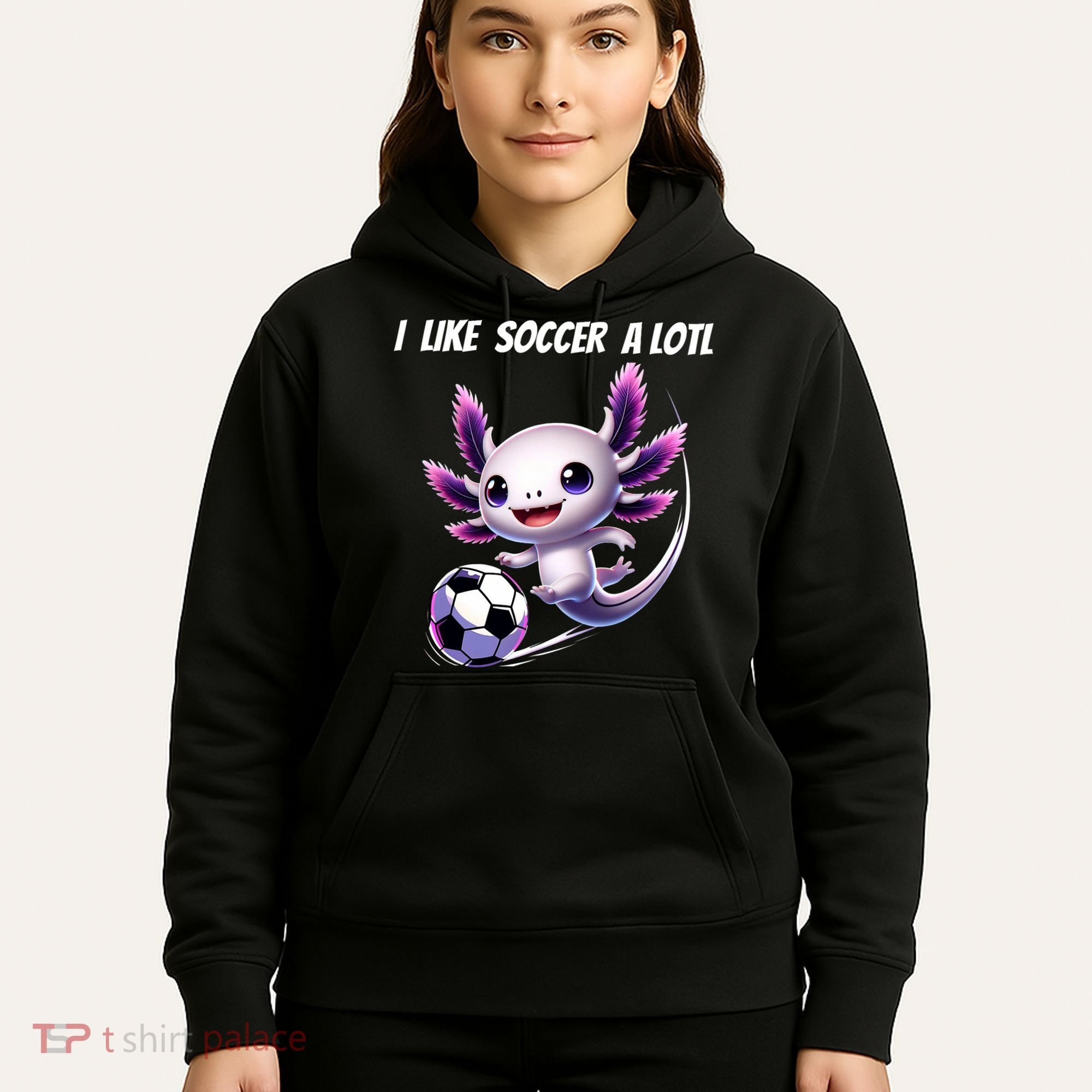 Axolotl Soccer Birthday Soccer Player Hoodie