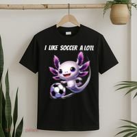 Axolotl Soccer Birthday Soccer Player T-Shirt thumb 2