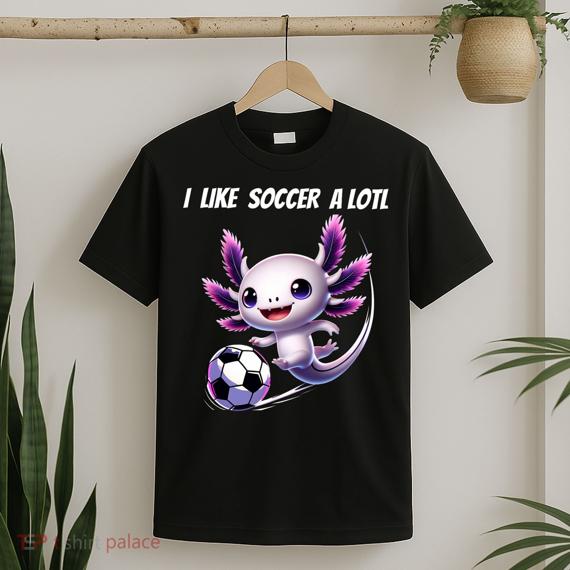Axolotl Soccer Birthday Soccer Player T-Shirt