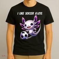 Axolotl Soccer Birthday Soccer Player T-Shirt thumb 3