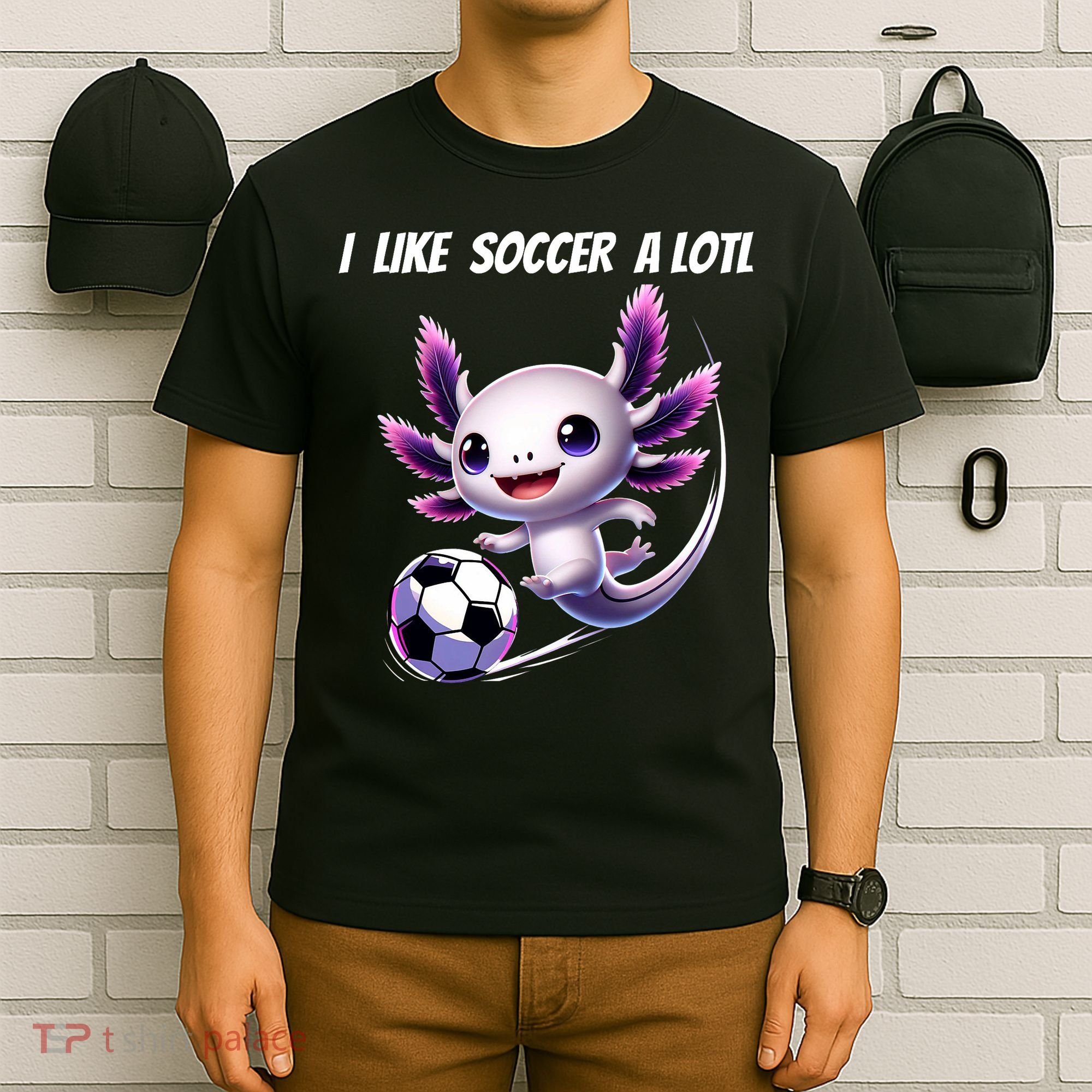 Axolotl Soccer Birthday Soccer Player T-Shirt