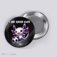 Axolotl Soccer Birthday Soccer Player Button thumb 0