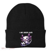 Axolotl Soccer Birthday Soccer Player Beanie thumb 0