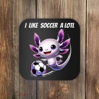Axolotl Soccer Birthday Soccer Player Coaster thumb 0