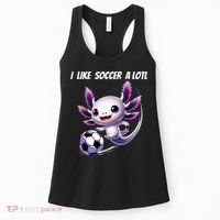 Axolotl Soccer Birthday Soccer Player Women's Tank Top thumb 0