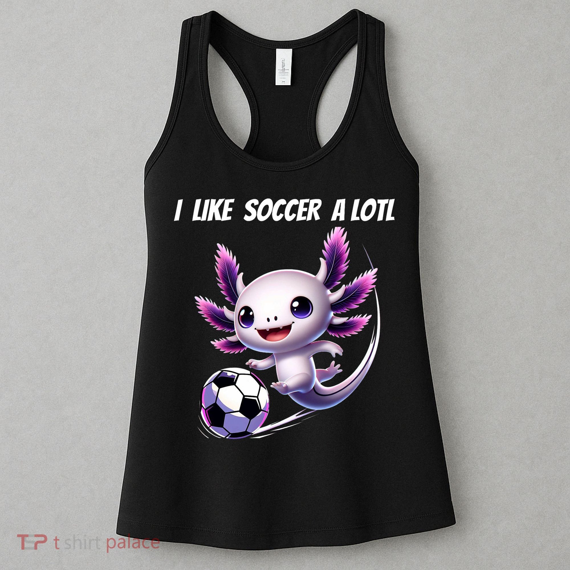 Axolotl Soccer Birthday Soccer Player Women's Tank Top