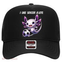 Axolotl Soccer Birthday Soccer Player Hat thumb 0