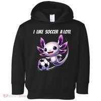 Axolotl Soccer Birthday Soccer Player Toddler Hoodie thumb 0