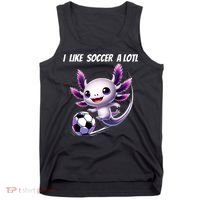 Axolotl Soccer Birthday Soccer Player Tank Top thumb 0