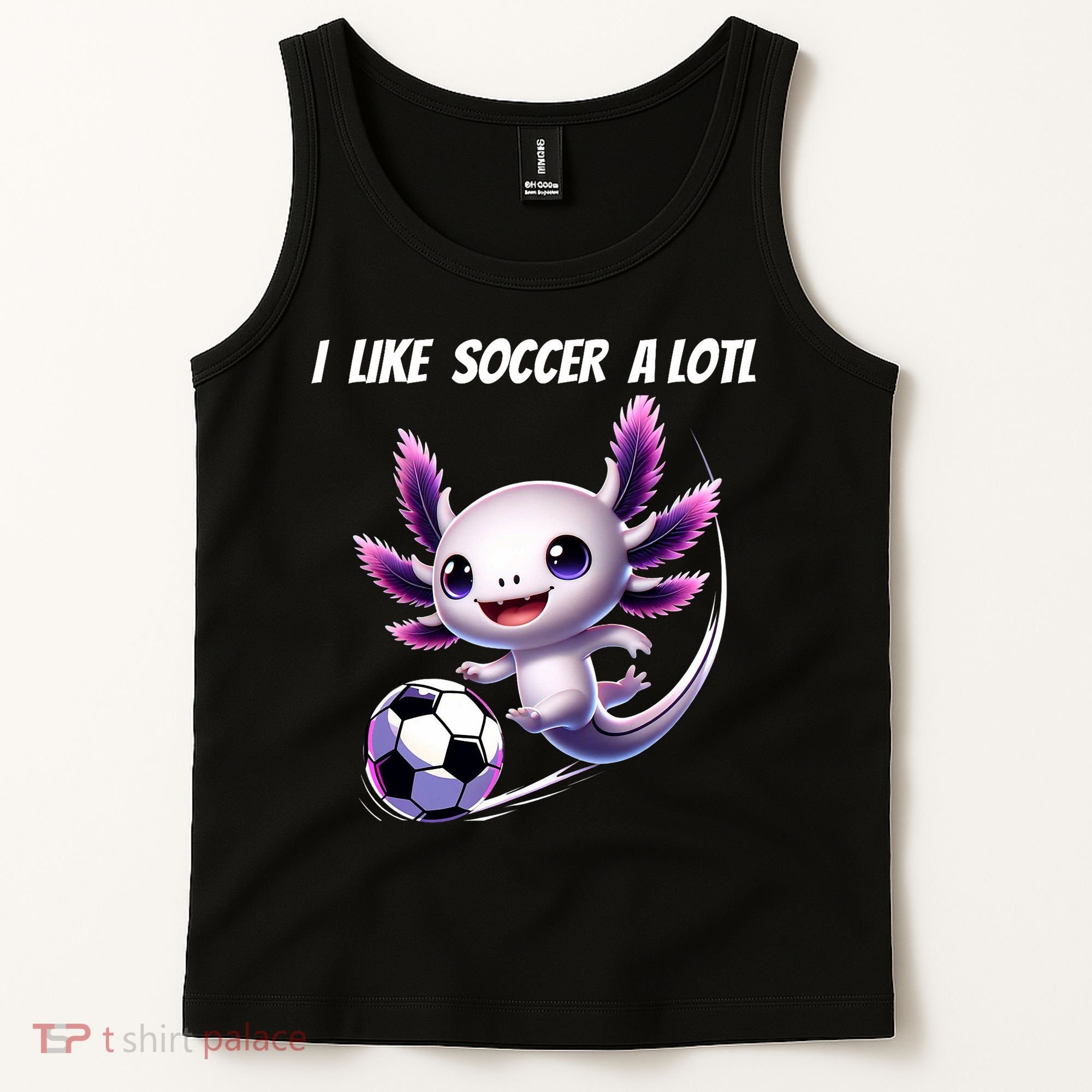 Axolotl Soccer Birthday Soccer Player Tank Top