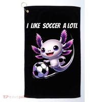 Axolotl Soccer Birthday Soccer Player Golf Towel thumb 0
