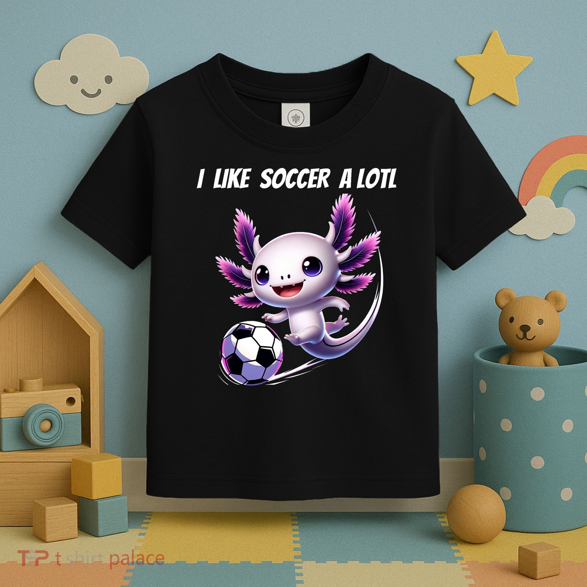 Axolotl Soccer Birthday Soccer Player Toddler T-Shirt