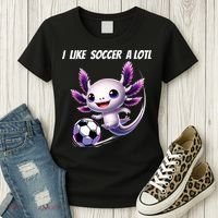 Axolotl Soccer Birthday Soccer Player Women's T-Shirt thumb 3