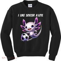 Axolotl Soccer Birthday Soccer Player Kids Sweatshirt thumb 0