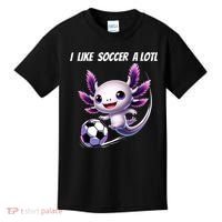 Axolotl Soccer Birthday Soccer Player Kids T-Shirt thumb 0