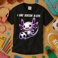 Axolotl Soccer Birthday Soccer Player Kids T-Shirt thumb 3