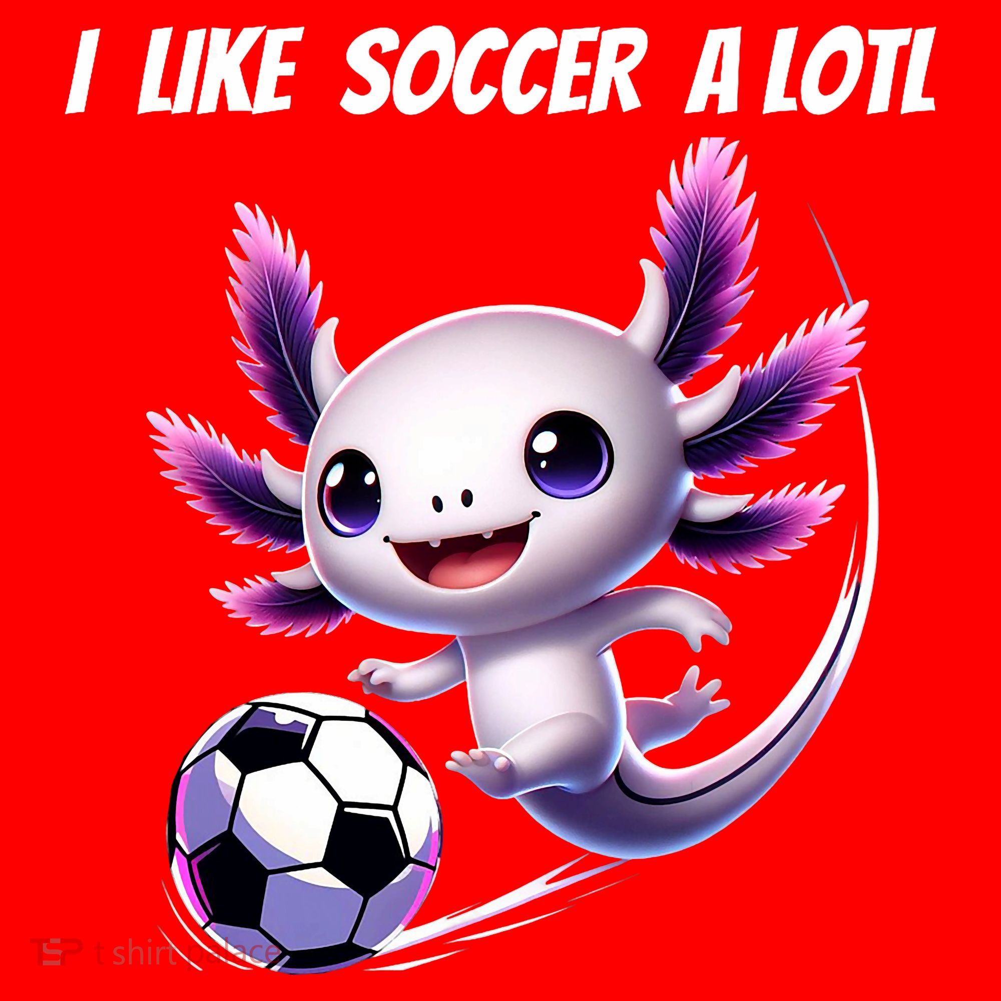 Axolotl Soccer Birthday Soccer Player Santa Hat