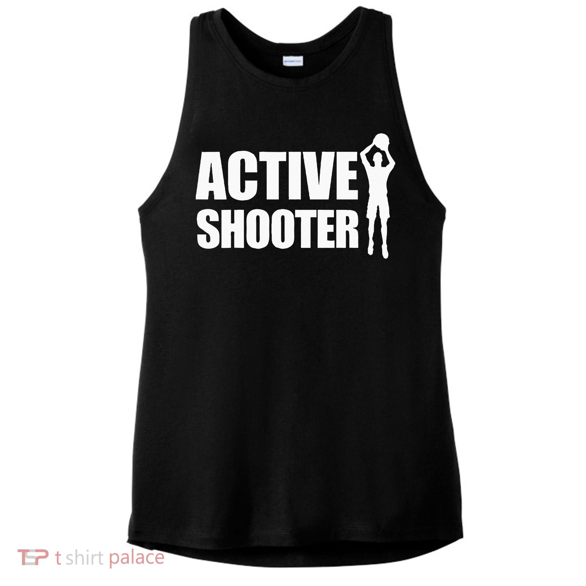 Active Shooter Basketball Player Basketball Active Shooter Ladies PosiCharge Tri-Blend Wicking Tank