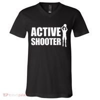 Active Shooter Basketball Player Basketball Active Shooter V-Neck T-Shirt thumb 0