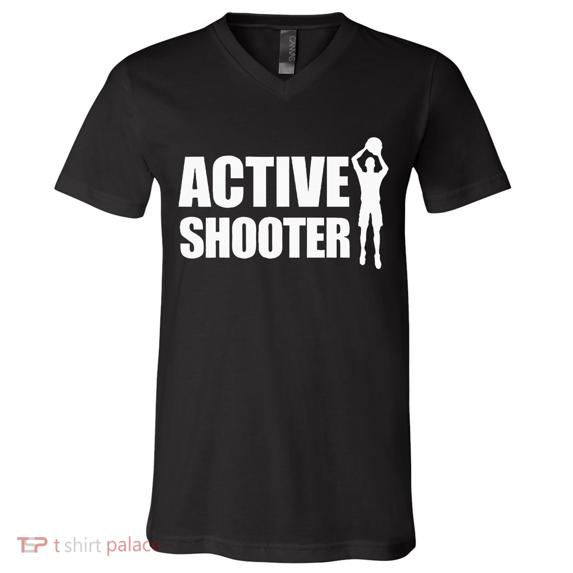 Active Shooter Basketball Player Basketball Active Shooter V-Neck T-Shirt