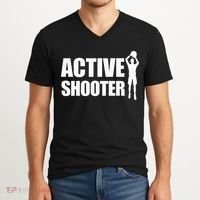 Active Shooter Basketball Player Basketball Active Shooter V-Neck T-Shirt thumb 2