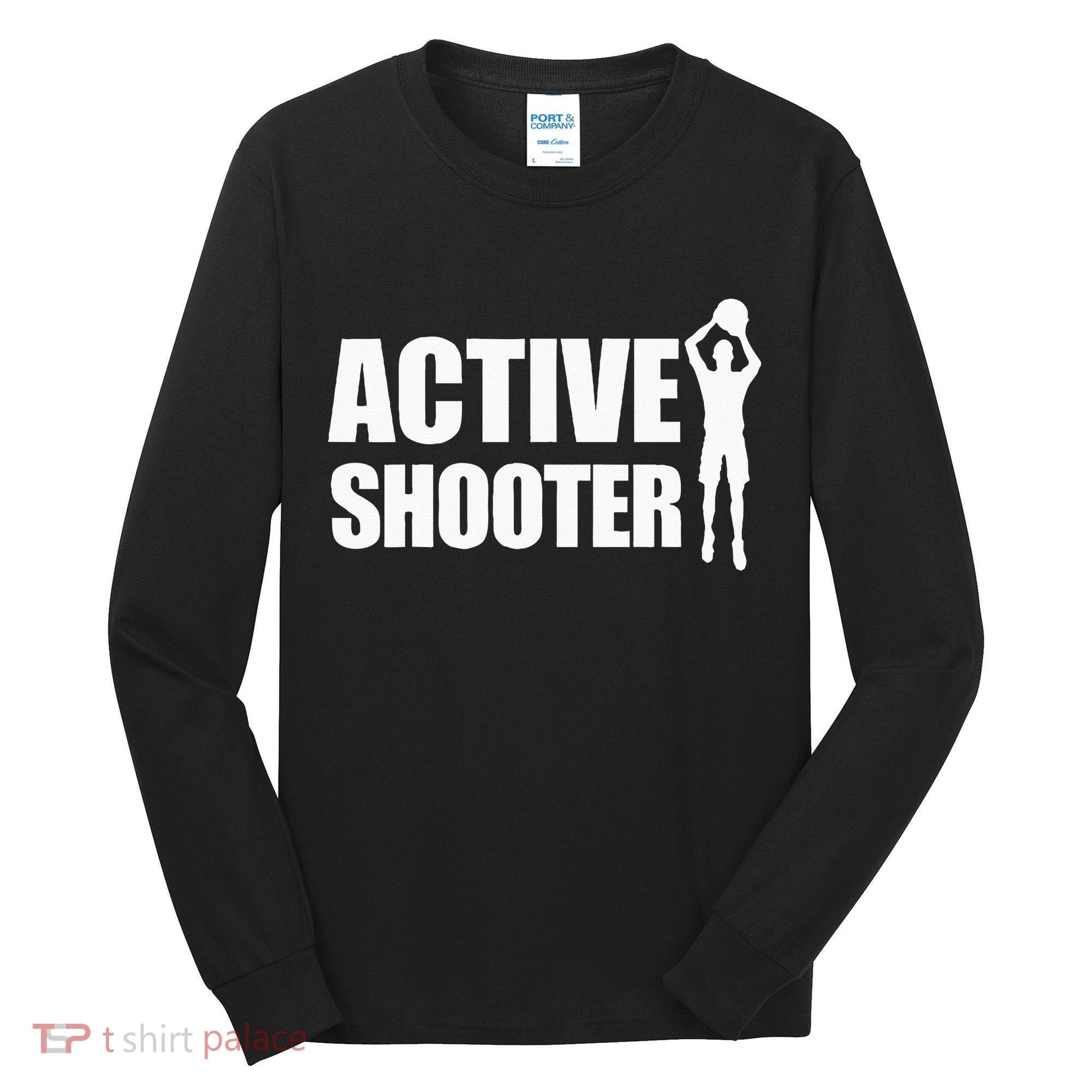 Active Shooter Basketball Player Basketball Active Shooter Tall Long Sleeve Shirt
