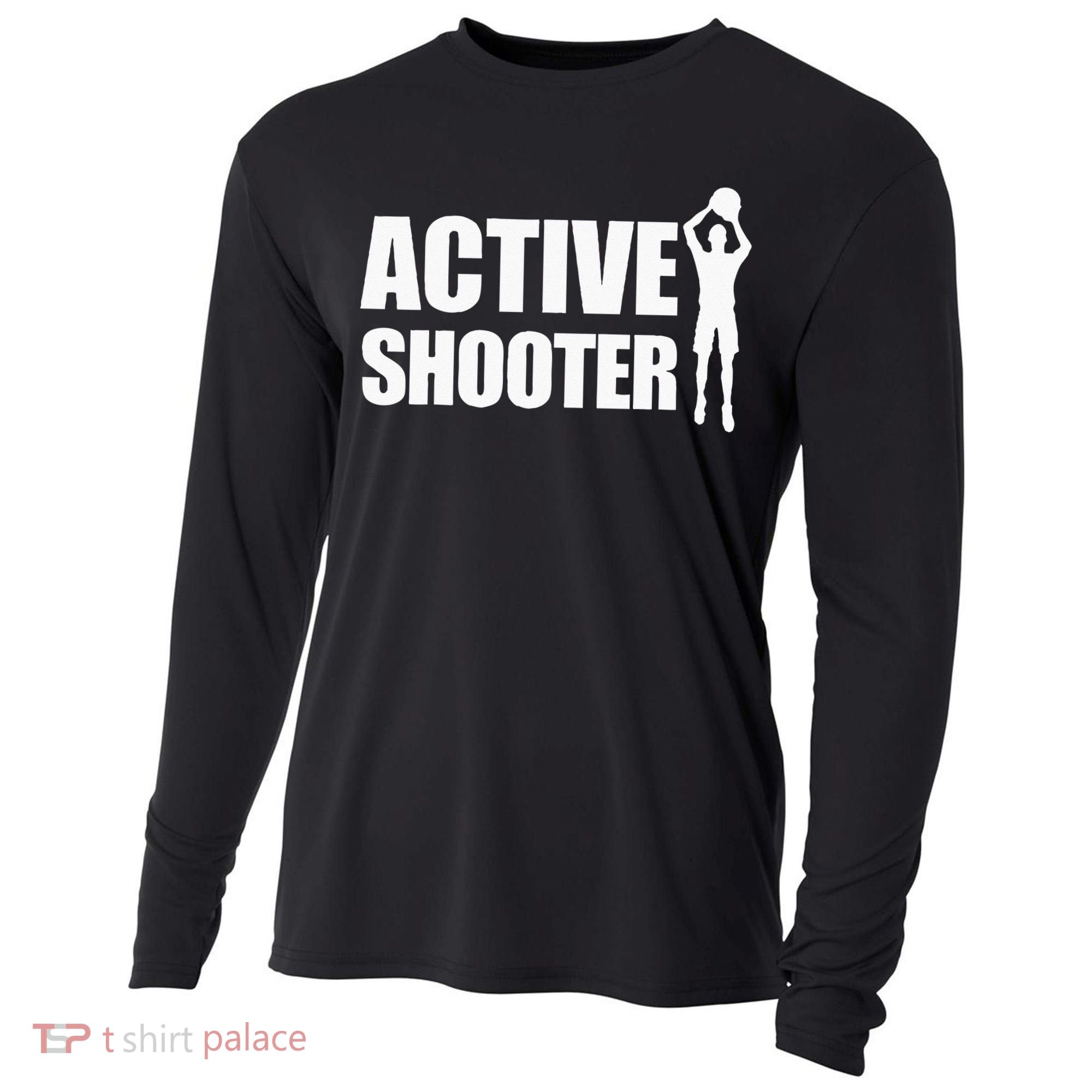 Active Shooter Basketball Player Basketball Active Shooter Cooling Performance Long Sleeve Crew