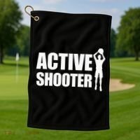 Active Shooter Basketball Player Basketball Active Shooter Golf Towel thumb 1