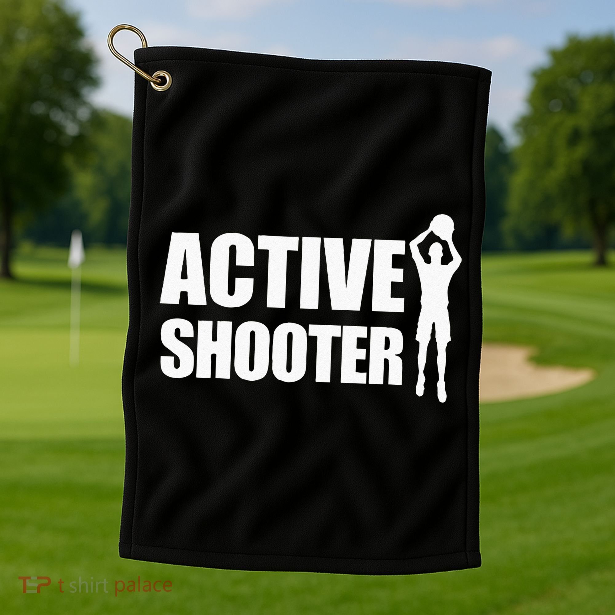 Active Shooter Basketball Player Basketball Active Shooter Golf Towel