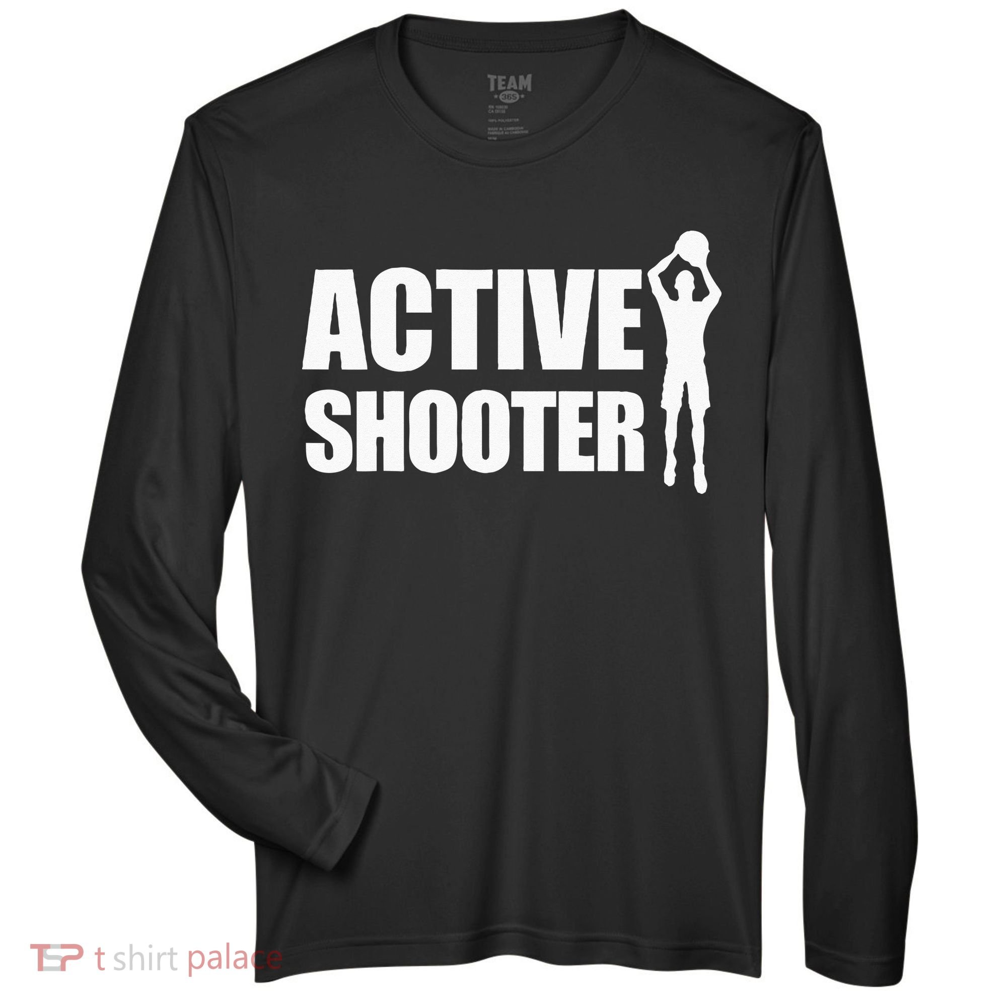 Active Shooter Basketball Player Basketball Active Shooter Zone Performance Long-Sleeve T-Shirt