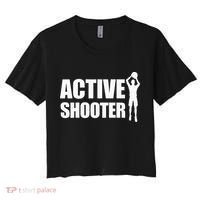 Active Shooter Basketball Player Basketball Active Shooter Women's Crop Top Tee thumb 0