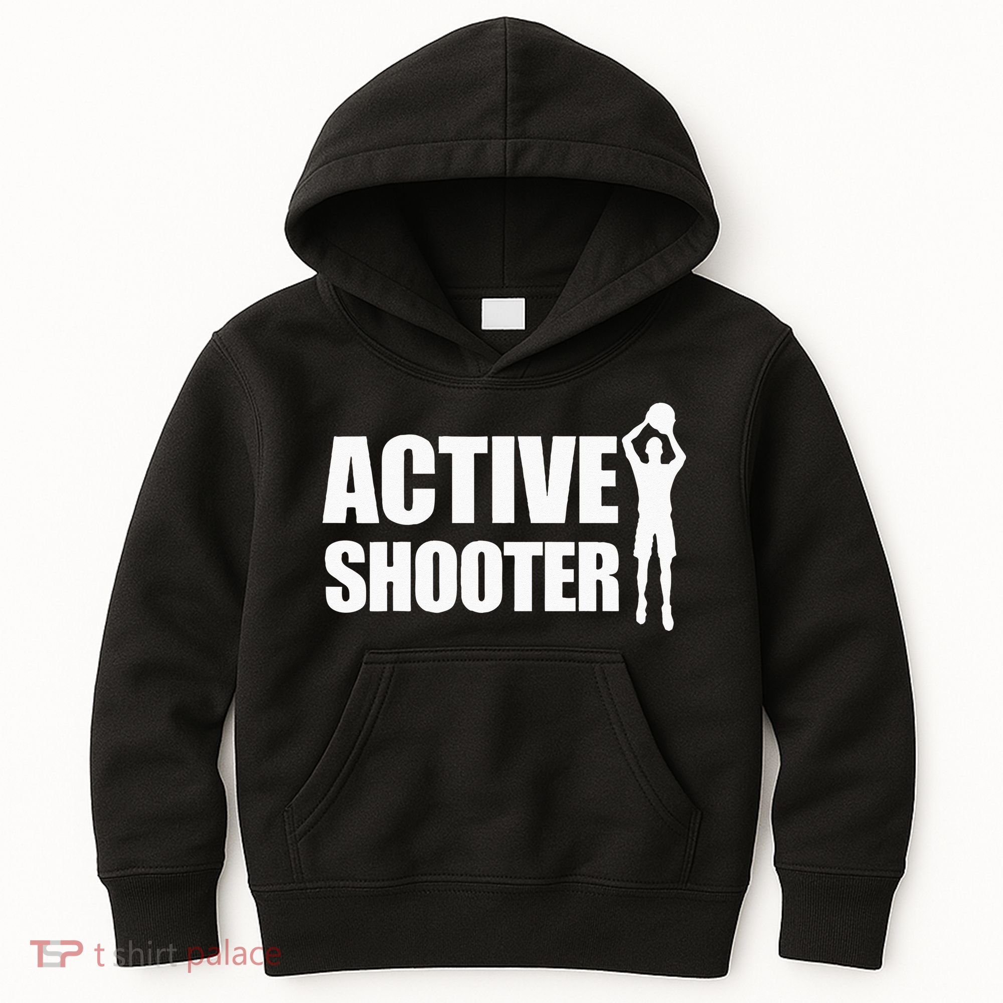 Active Shooter Basketball Player Basketball Active Shooter Kids Hoodie