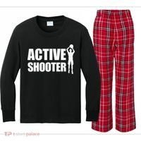 Active Shooter Basketball Player Basketball Active Shooter Kids Long Sleeve Plaid Pajama Set thumb 0