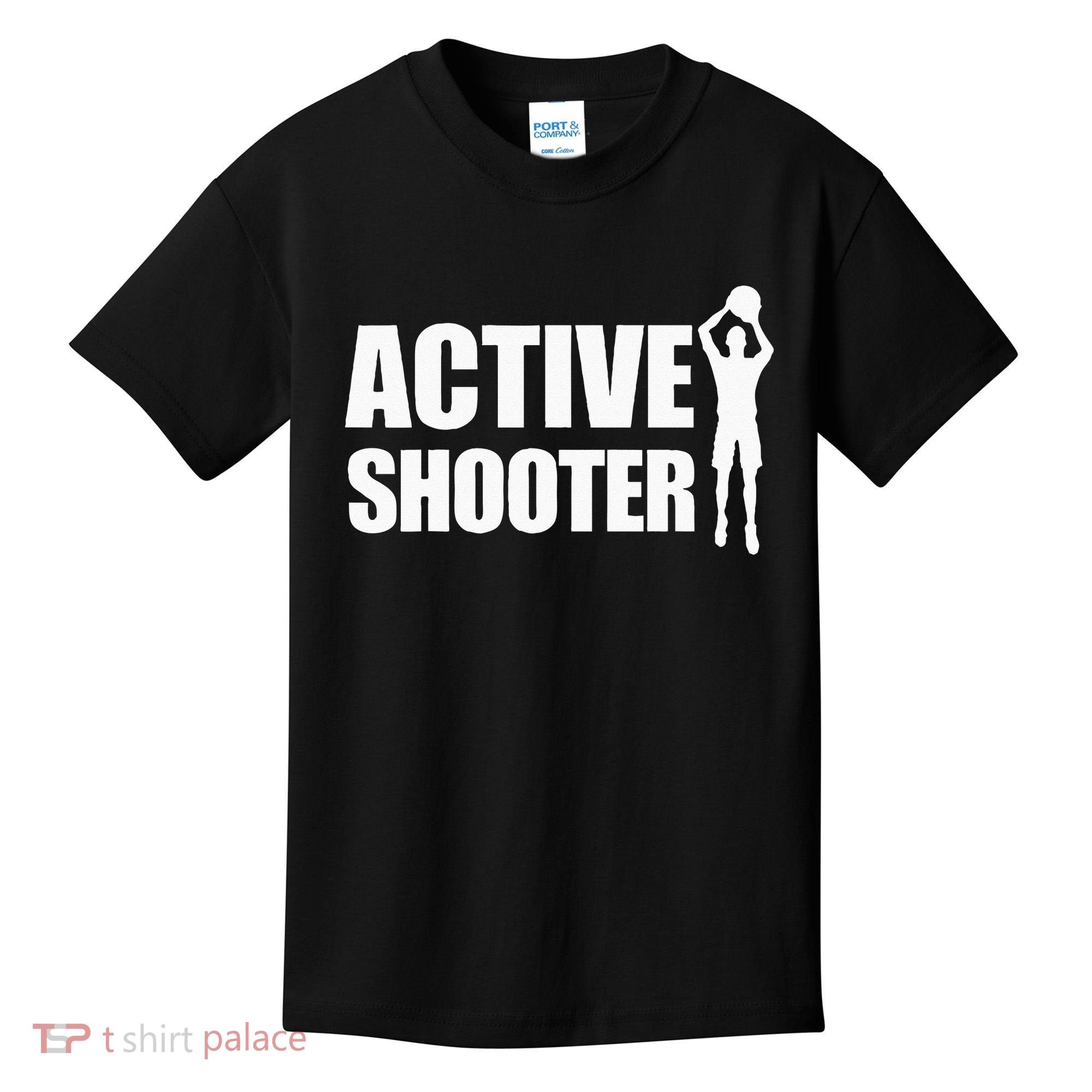 Active Shooter Basketball Player Basketball Active Shooter Kids T-Shirt