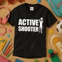 Active Shooter Basketball Player Basketball Active Shooter Kids T-Shirt thumb 3