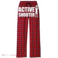 Active Shooter Basketball Player Basketball Active Shooter Women's Flannel Plaid Pajama Pants thumb 0