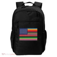 American Serape Blanket Striped Flag For Hispanic Chicano Backpack thumb 0