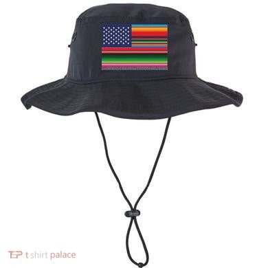 American Serape Blanket Striped Flag For Hispanic Chicano Bucket Hat