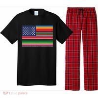 American Serape Blanket Striped Flag For Hispanic Chicano Pajama Set thumb 0