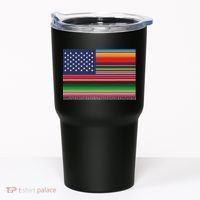 American Serape Blanket Striped Flag For Hispanic Chicano Tumbler thumb 0