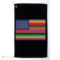 American Serape Blanket Striped Flag For Hispanic Chicano Golf Towel thumb 0
