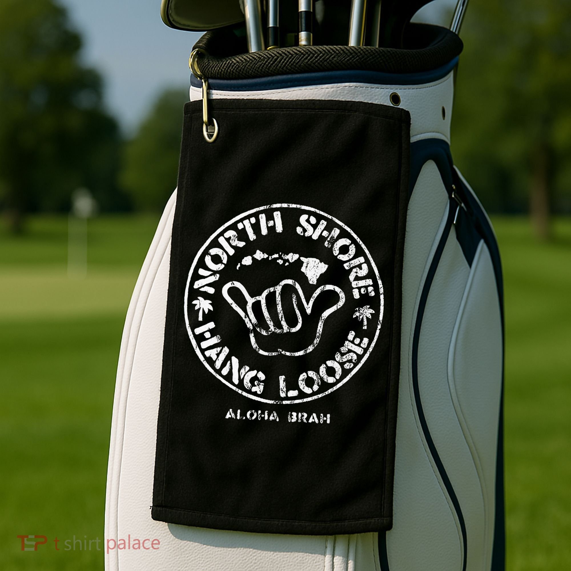 Aloha Shaka Brah Hawaii Islands Golf Towel