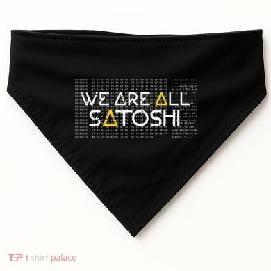 All Satoshi Bitcoin Btc Blockchain Cryptocurrency USA-Made Doggie Bandana