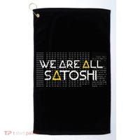 All Satoshi Bitcoin Btc Blockchain Cryptocurrency Golf Towel thumb 0