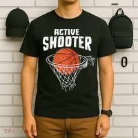 Active Shooter Basketball Lovers Men Women Basketball Player T-Shirt thumb 6