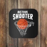Active Shooter Basketball Lovers Men Women Basketball Player Coaster thumb 0