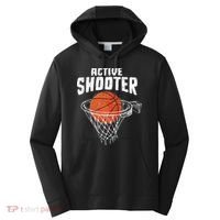 Active Shooter Basketball Lovers Men Women Basketball Player Performance Fleece Hoodie thumb 0