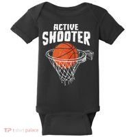 Active Shooter Basketball Lovers Men Women Basketball Player Baby Bodysuit thumb 0