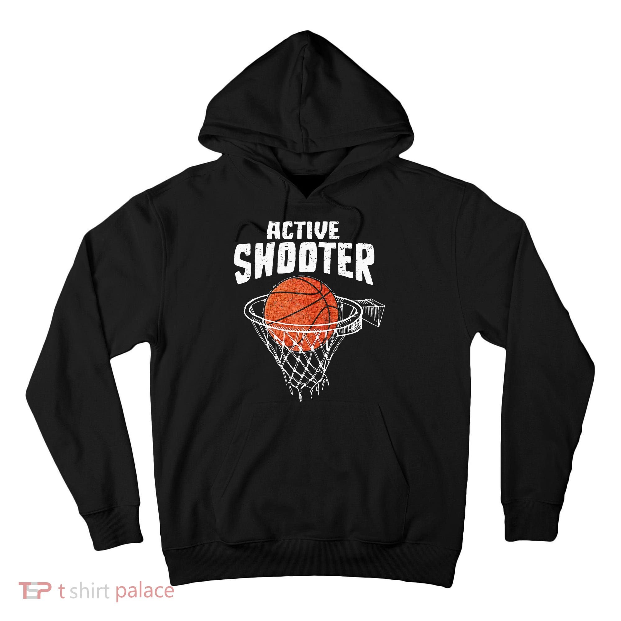 Active Shooter Basketball Lovers Men Women Basketball Player Tall Hoodie